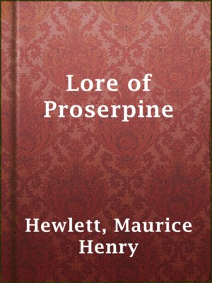 cover image of Lore of Proserpine